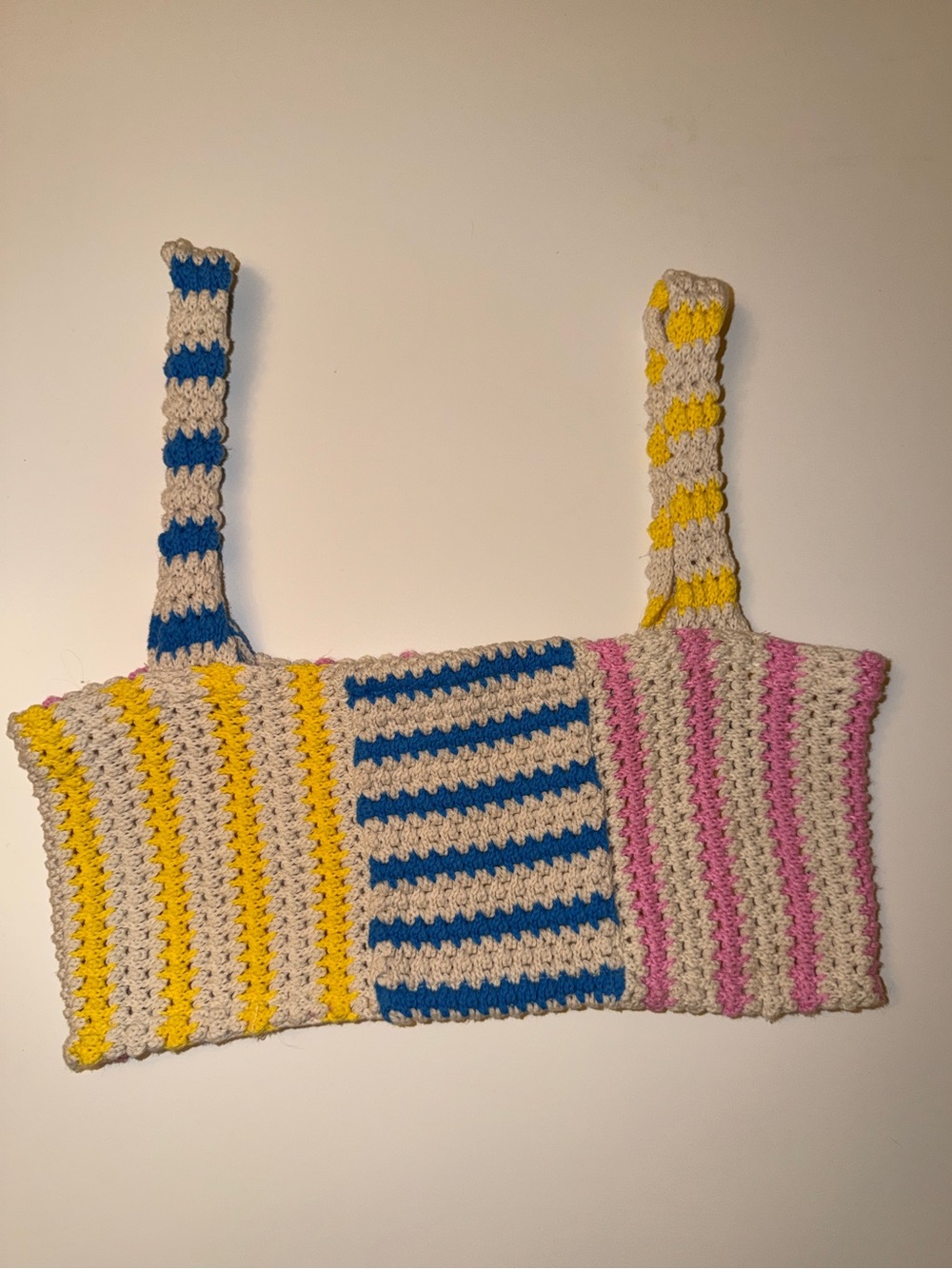 Zara Striped Crochet Knot Crop Top